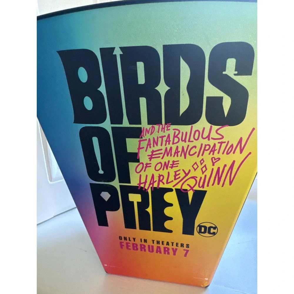 Harley Quinn Birds of Prey Movie Promo Plastic Square Collectors Popcorn Bucket